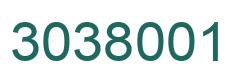 Number 3038001 green image