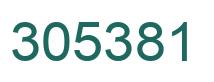 Number 305381 green image
