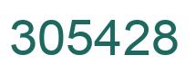 Number 305428 green image
