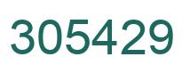 Number 305429 green image