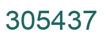 Number 305437 green image