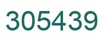 Number 305439 green image