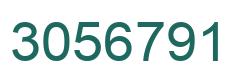Number 3056791 green image