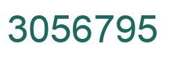 Number 3056795 green image