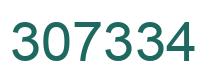Number 307334 green image