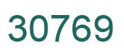 Number 30769 green image