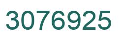 Number 3076925 green image