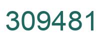 Number 309481 green image