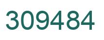 Number 309484 green image