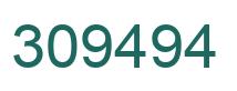 Number 309494 green image