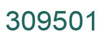 Number 309501 green image