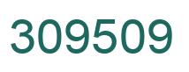 Number 309509 green image