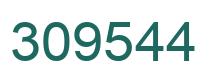 Number 309544 green image