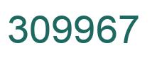 Number 309967 green image
