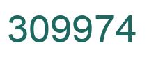 Number 309974 green image