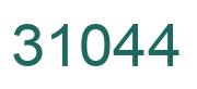 Number 31044 green image