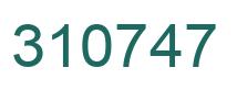 Number 310747 green image