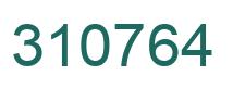 Number 310764 green image