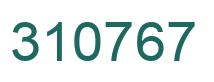 Number 310767 green image