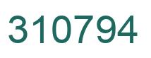 Number 310794 green image