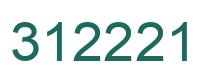 Number 312221 green image