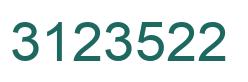Number 3123522 green image