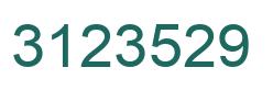 Number 3123529 green image