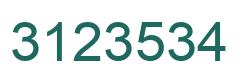 Number 3123534 green image