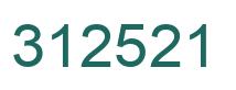 Number 312521 green image