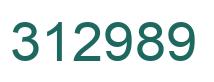 Number 312989 green image