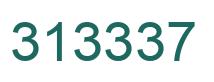 Number 313337 green image