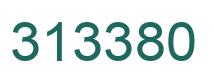 Number 313380 green image