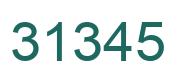 Number 31345 green image