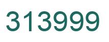 Number 313999 green image