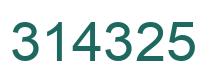 Number 314325 green image