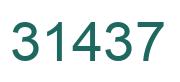 Number 31437 green image