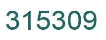 Número 315309 imagen verde