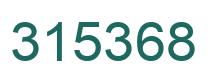 Number 315368 green image
