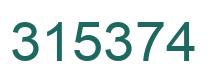 Number 315374 green image