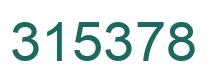 Number 315378 green image