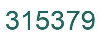 Number 315379 green image
