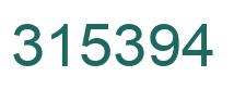 Number 315394 green image