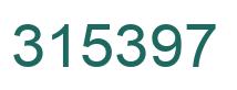 Number 315397 green image