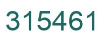 Number 315461 green image