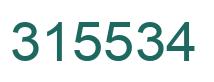 Number 315534 green image