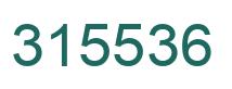 Number 315536 green image