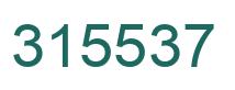 Number 315537 green image