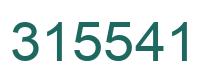 Number 315541 green image