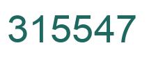 Number 315547 green image