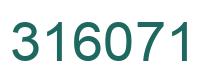 Number 316071 green image